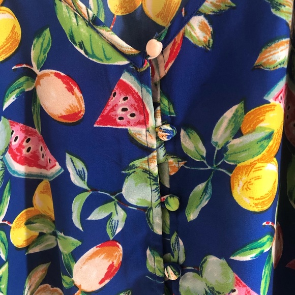 Summer fruit button front tank - Picture 3 of 3